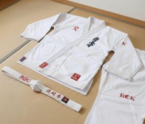 rok kumite gi customised logo kata uniform.
